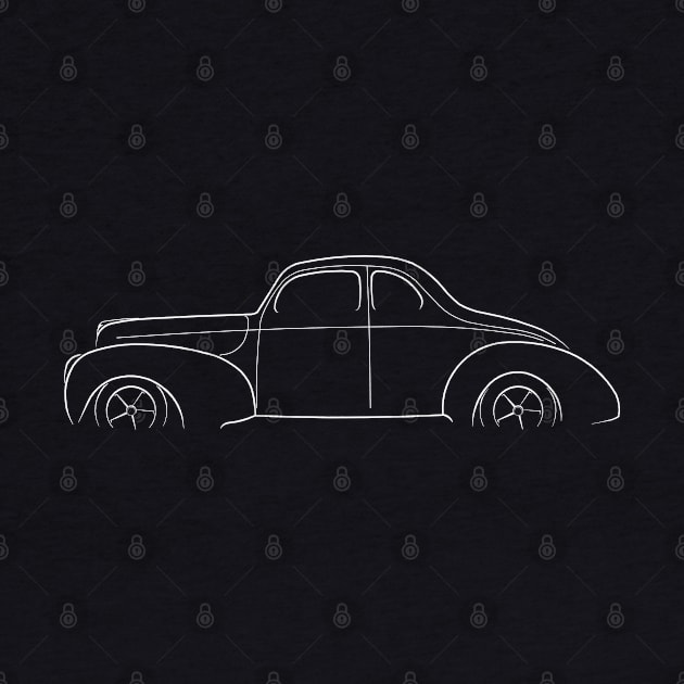 1940 Ford Deluxe Coupe - Profile Stencil, white by mal_photography